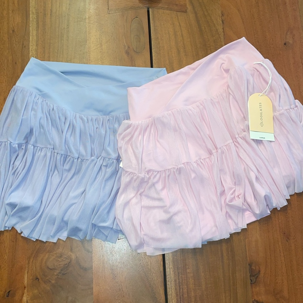 Blogilates Women's Ballerina Skort Pink and Lavender Size Large NWT